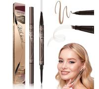 2 in 1 Eyebrow Pencil, Magic Microblading Eyebrow Pen 4 Tipped Precise Brow Pencil, Waterproof Eyebrow Pen, Create Natural Hair-Like Brows, Last All-Day, Microblading Eyebrow Styler (Chestnut)