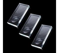 2-In-1 Eyelash Extension Crystal Pallet, Glass False Lashes Stand Tray, Strip Tile Holder For Lashes Adhesive Glue, Nail Art Painting Color Toning Glass Board (3Pcs)
