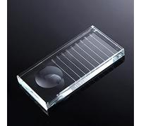 2-In-1 Eyelash Extension Crystal Pallet, Glass False Lashes Stand Tray, Strip Tile Holder For Lashes Adhesive Glue, Nail Art Painting Color Toning Glass Board (1Pcs)