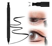 2 in 1 Eyeliner Stamp Wingliner, Black Eyeliner Pencil, Wing Cat Eye Stamp, Waterproof Long Lasting and Smudgeproof for Women Black Eyeliner Pen Winged Eyeliner Pencil(Black)