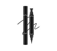 2-in-1 Eyeliner Stamp with Liquid Eyeliner Pen - Create Perfect Winged Cat Eye with Waterproof, Smudgeproof Black Eyeliner & Easy Left/Right Stamps (#black, 3.5g)