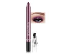 2-in-1 Eyeshadow Stick & Eyeliner Pencil with Sharpener, Waterproof Purple Eyeshadow, Long-Lasting Non-Smudge Shimmer for Easy Eye Looks