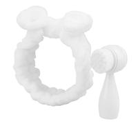2 In 1 Facials Cleansing Brush Bowknot Headbands Face Massager Brush Manual Cleansing Brush Makeup Headbands Face Brush