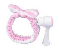 2 In 1 Facials Cleansing Brush Deeply Clean Brush Bowknot Makeup Headbands Facials Brush For Washing Face