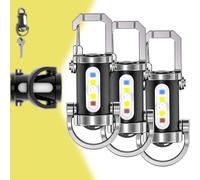 2 in 1 Flashlight and Power Bank,1200LM Super Bright Mini Keychain Flashlight Waterproof, Lumilink Torch,Rechargeable LED Keychain Torch, High Lumens EDC Pocket Flashlights for Hiking, Camping (3PCS)