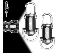 2 in 1 Flashlight and Power Bank, Mini Keychain Flashlight, 1200lm Super Bright Mini Keychain Flashlight Waterproof, Lumilink Torch, Ultra-Bright LED & 3 Modes for Outdoor, Camping, Hiking(BlackX2)