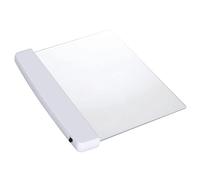 2-in-1 Flat LED Book Light and Night Light Battery-Powered Portable Reading Lamp for Books in Bed Eye-Protection Panel Night Reading (White)