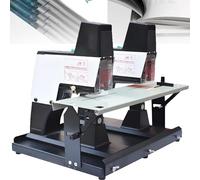 2 in 1 Flat & Saddle Stapler, Large Capacity Office Stapler with 1-9 Level Binding Pressure Knob, Foot Pedal Switch, Binding Thickness 30 Sheets, 100 mm Nailing Depth, Double Head