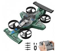 2 in 1 Flying Rc Car Drone, Dual-Mode Land & Air Remote Control Vehicle, 360° Stunt Drift, 4wd High-Speed Rechargeable Rc Flying Car, 2.4ghz Control for Indoor & Outdoor Use (Green)