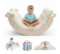 2 in 1 Foldable Indoor Climbing Frame,25 Years of New Upgrades Baby Climbing Frame,Montessori Indoor Play Jungle Gym,Climber Indoor Set (Blue)