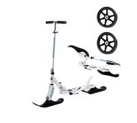 2-in-1 Foldable Kids Scooters Age 5-8 with Two Wheels Adjustable Handlebar Smooth Ride Scooter Sled Snow for 3-15 years old Boys and Girls Ideal Outdoor Sports