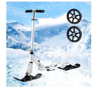 2-in-1 Foldable Scooter for Teens with Two Wheels Adjustable Handlebar Smooth Ride Scooter Sled Snow for 3-15 years old Boys and Girls Ideal Outdoor Sports