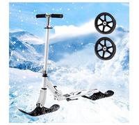 2-in-1 Foldable Scooters for Kids 8-12 with Two Wheels Adjustable Handlebar Smooth Ride Outdoor Snow Scooter for 3-15 years old Boys and Girls Ideal Outdoor Sports