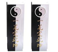 2 in 1 Foldable Tai Chi Pop-Up Pencil Case & Pen Holder, Premium Desk Organizer for Office Art Supplies, Adults Artists Designers (2, Gold font)