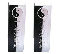 2 in 1 Foldable Tai Chi Pop-Up Pencil Case & Pen Holder, Premium Desk Organizer for Office Art Supplies, Adults Artists Designers (2, Silver font)