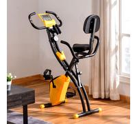 2-In-1 Folding Exercise Bike with 8-Level Magnetic Resistance Yellow