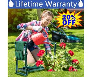 2-in-1 Folding Garden Kneeler Padded Foam Seat Stool Knee Pad Portable Helper