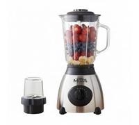 2-in-1 Food Blender & Ice Crusher | 1.5L Glass Jug Smoothie Maker | Stainless Steel Blades | 850W Motor, 5 Speeds + Pulse | Grinder Mill for Coffee, Spices & Nuts