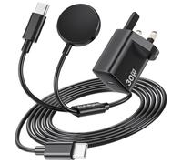 2 in 1 for Samsung Watch Charger and 30W USB C Fast Charger-125cm | Compatible with Galaxy Watch 8/8 Classic/Ultra/7/6/6 Classic/5 Pro/5/4/4 classic/3/Active2/FE/Galaxy S26(Not for 9/Ultra 2)