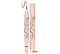 2-in-1 Freckle Pen & Eyeliner Stamp - Ultra Fine Sponge Tip, 6 Natural Spots for Realistic Sun-Kissed Faux Freckles | Waterproof, All-Day Wear Formula for Daily Makeup and Festivals -1.0 Light