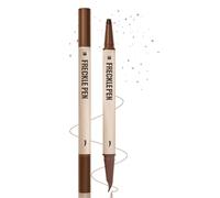 2-in-1 Freckle Pen & Liquid Eyeliner, Warm Cocoa Brown Faux Stamp With Fine Tip Precision Liner, Waterproof Smudge Resistant Long Lasting Makeup For Defined Sun-Kissed Look