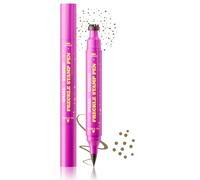 2 in 1 Freckle Stamp Pen & Liquid Eyeliner - Waterproof Long-Lasting Quick Dry Makeup Tool - Easy Dot Marker for Natural Faux Freckles & Eye Looks (Beige brown #F1)