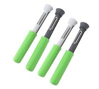 2 in 1 Fruit Core Removal Tool Professional Stainless Steel Efficient Retractable Fruit Corer for Cored Pears Bell Peppers Fruit 4 Pieces Set (Green)