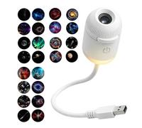 2-in-1 Galaxy Projector Night Light 360 Degree Flexible Starry Sky Lamp | USB Light Projector With 24 Projection Films And Adjustable Brightness For Bedroom Kids Room Car Gaming Decor
