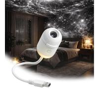2 in 1 Galaxy Projector Night Light, 360° Rotation Star Projector Night Lights for Kids Adults, Galaxy Projectors Light with 5 Sliding Projection Films, USB Powered Nights Sky Projectors Lamp