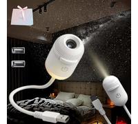 2-in-1 Galaxy Projector Night Light, Starry Sky Projector with Multiple Projection Films, 360° Adjustable LED Space Galaxy Lamp, USB Powered for Car and Bedroom Decoration (10pc Projection Films)