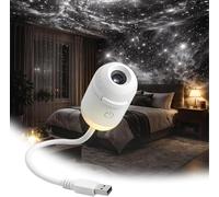 2-in-1 Galaxy Projector Night Light,USB Night Light +Galaxy Projector with3 Sliding Projection Films,360° Rotating Portable Starry Sky Lamp,Adjustable Brightness for Car Room Decor for Adults & Kids
