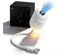 2-in-1 Galaxy Projector Night Light, USB Starry Sky Night Light Projector for Bedroom, Portable Mini LED Nightlight Wall Lamp with Projection Films for Kids & Adults, Dreamy Ceiling Decor (5 Slide,A)