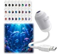 2-in-1 Galaxy Projector,USB Starry Sky Projector with Projection Films