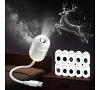 2-in-1 Galaxy Star Projector,HD Smart Holographic Night Light with 10 Films