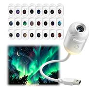 2-in-1 Galaxy Star Projector,HD Smart Holographic Night Light with 24 Films