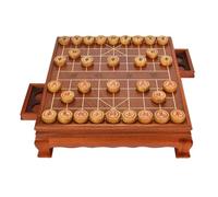 2-In-1 Go, Chess, Backgammon Boards, Reversible Double Sided Board Set With Drawer, Practicing Patience, Arithmetic, Global Control, Thinking, Imagination, Recalling-D-54.5 * 49.5 * 14.5cm