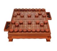 2-In-1 Go, Chess, Backgammon Boards, Reversible Double Sided Board Set With Drawer, Practicing Patience, Arithmetic, Global Control, Thinking, Imagination, Recalling-C-54.5 * 49.5 * 14.5cm