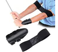 2 in 1 Golf Swing Trainer Aid, Golf Trainings Aid, Foldable Adjustable Correcting Arm Band, Adjustable Wrist & Arm Brace Set for Swing Correction, for Beginners Practice & Improving