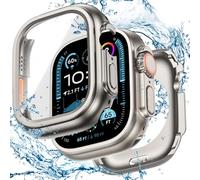 [2 in 1] Goton Waterproof Case for Apple Watch Series 10 9 8 7 SE2 SE 6 5 4 Ultra 2 Ultra 46mm 42mm 45mm 44mm 41mm 40mm 49mm, 360° Hard PC Bumper with Screen Protector for iWatch Cover Accessories