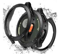 [2 in 1] Goton Waterproof Case for Samsung Galaxy Watch 7 6 5 4 FE 44mm 40mm, 360° Protective Hard PC Front & Back Bumper with Tempered Glass Screen Protector for Galaxy Watch Cover 7 40mm