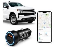 2-in-1 GPS Tracker and Car Charger for Vehicles, Cigarette Lighter Vehicle Locator with USB-A & USB-C Dual Fast Charging Ports, Works with Apple Find My, No Monthly Fee Tracking Device(iOS Only)