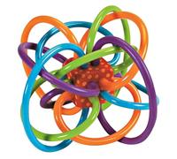 2 in 1 Grabbing Hand Ball Soft Rubber Teething Scratch Proof Teething Activity Early Developmental for Baby