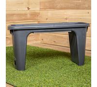 2 in 1 Grey Plastic Garden Kneeler and Stool with Storage Area Samuel Alexander Grey One Size