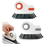 2 in 1 Groove Cleaning Brush, 2Pcs Cleaning Brush, Window Track Cleaning Tools, Multifunction Window Track Cleaning Brush with Hidden Scraper, Cleaning Tools for Window Seal Sliding Door Track