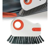 2-in-1 Groove Cleaning Brush, Window Groove Cleaning Brush, Multifunctional Gap Cleaning Brush, Manual Cleaner Handle Brush for Sliding Door Rails (Orange)
