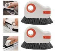 2 in 1 Groove Cleaning Brush Window Track Cleaning Tools,2025 New Multifunction Sliding Door Track Cleaner With Hard Bristle for Sliding Door Track,Window Seal,Shutter Door Cleaning Brushes Kit,2Pcs