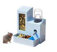 2 in 1 Guinea Pig Food Water Dispenser, 2026 New No-Drip Automatic Dispenser, Rabbit Water Bottle Leak-Proof for Guinea Pig Cage, Chinchilla, Ferret, Hamster Small Animal Waterer (Bule)