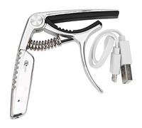 2 In 1 Guitar Capo Tuner Guitar Capo Clip Tuning Clamp Trigger Zinc Alloy Built In Rechargeable Battery RGB LED Display GT-100 (Black)