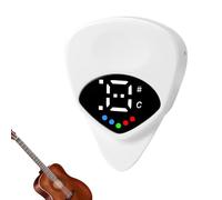 2 in 1 Guitar Pick Tuner, Battery Powered Digital Tuner Guitar Pick with 12 Equal Temperaments & Screen Display Precision String Instrument Tuner for Efficient Tuning Perfect Guitars Gift