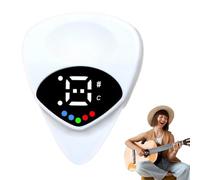 2 in 1 Guitar Tuner and Guitar Pick, 2025 New Digital Guitar Pick with LED Screen Display, 0.6 mm Guitar Pick Plectrum with 12 Equal Temperaments Musical Note, Efficient Tuning (1 Pcs)
